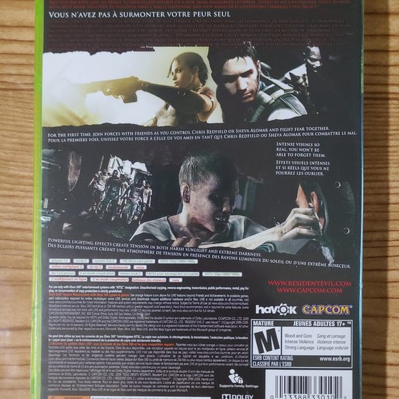 Resident Evil 5 XBOX 360 game (CIB) - Picture 4 of 5